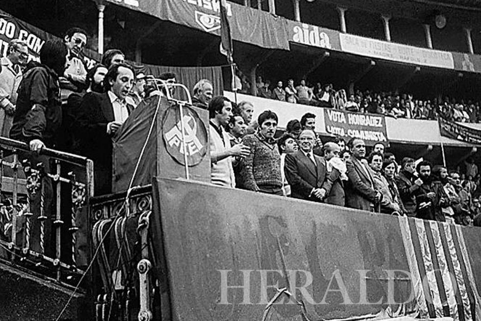 Mitines en Zaragoza durante la campaña electoral de 1977