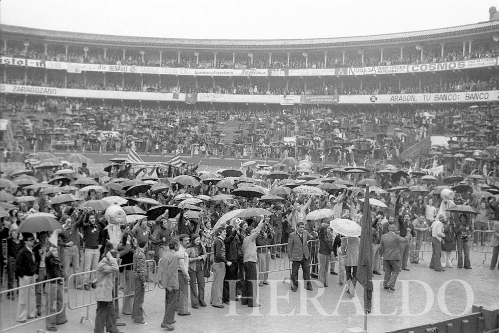 Mitines en Zaragoza durante la campaña electoral de 1977