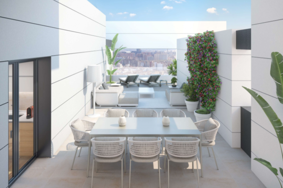Todas las viviendas de Torre Zaragoza son exteriores y con terraza.