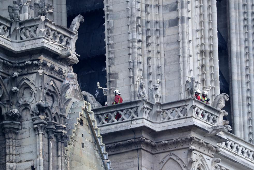 Estado de la catedral tras el incendio