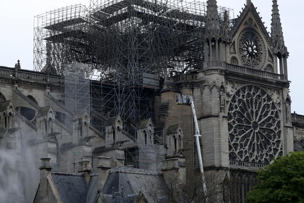 Estado de la catedral tras el incendio