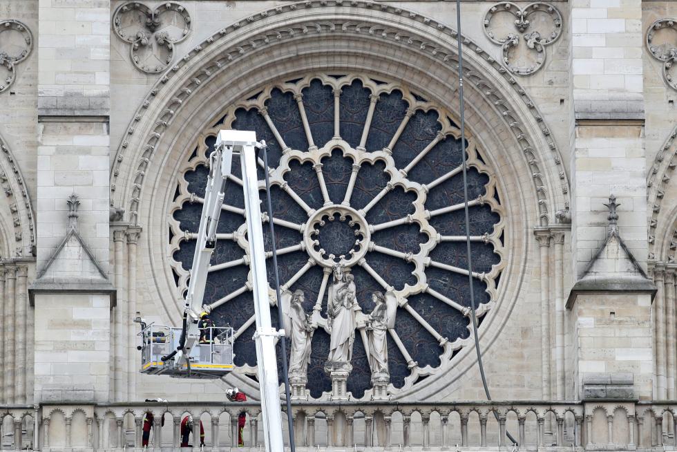 Estado de la catedral tras el incendio