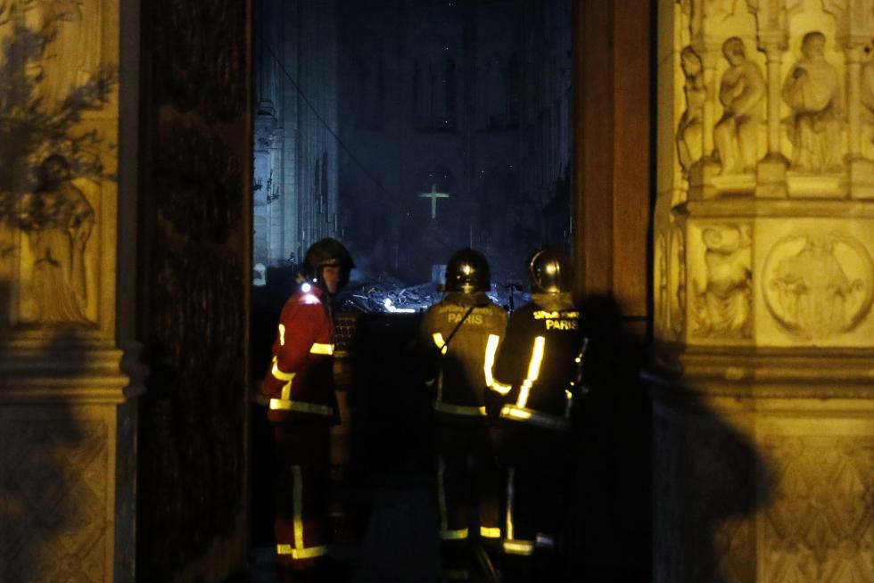 Incendio en la catedral de Notre Dame de París.
