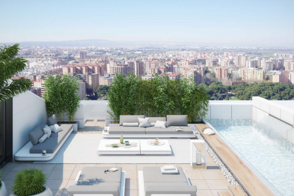 Las mejores vistas de la ciudad están en las terrazas de los áticos de Torre Zaragoza