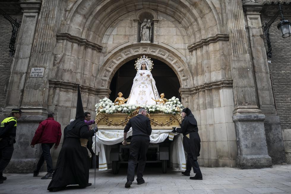 Jueves Santo 2019. Procesión del Silencio en Zaragoza.