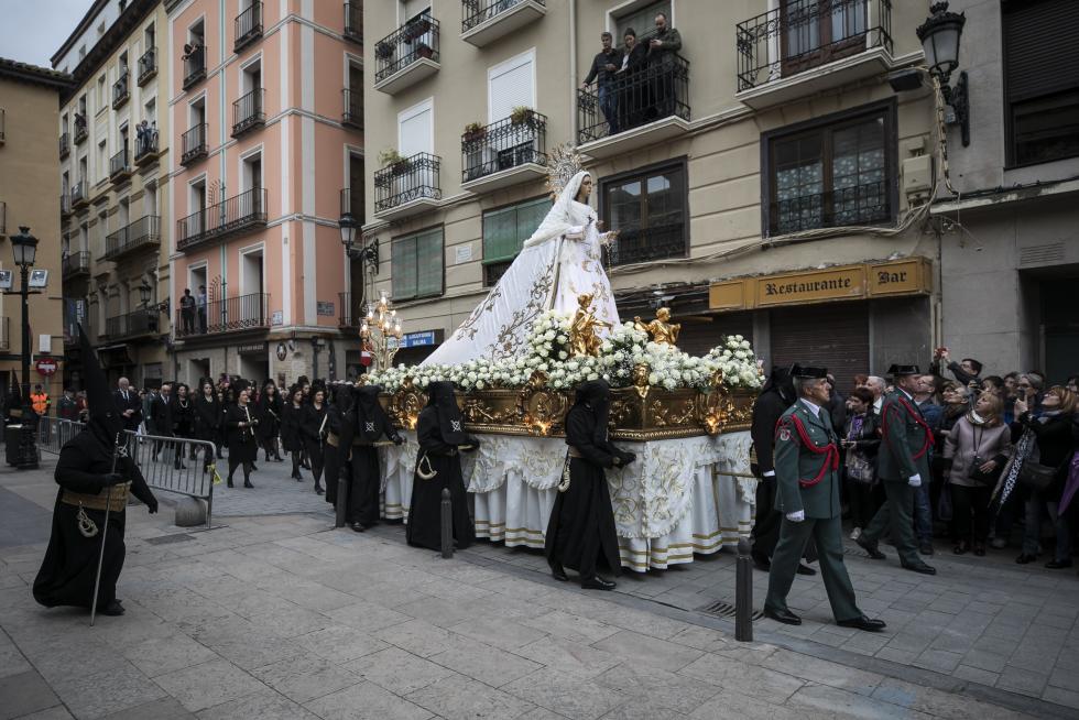 Jueves Santo 2019. Procesión del Silencio en Zaragoza.