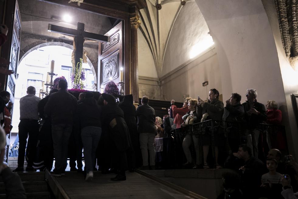 Jueves Santo 2019. Procesión del Silencio en Zaragoza.