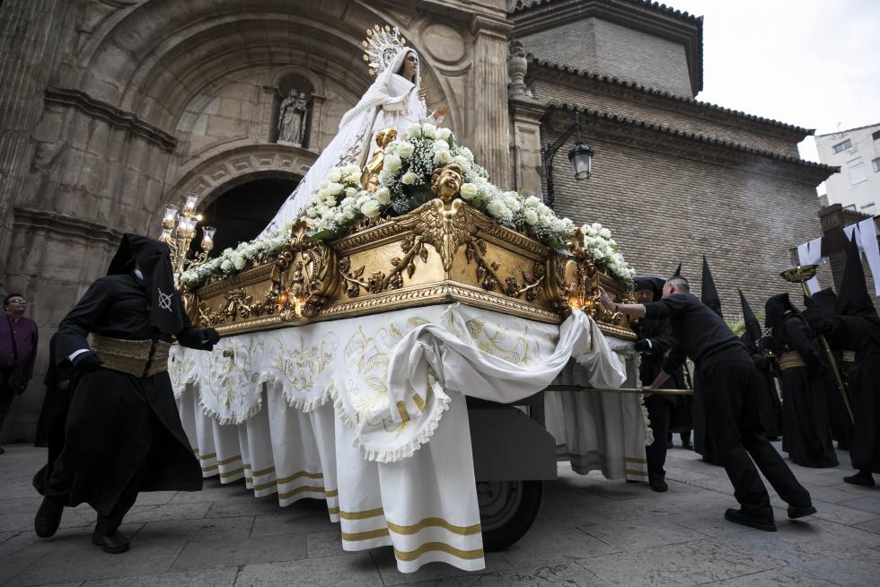 Jueves Santo 2019. Procesión del Silencio en Zaragoza.