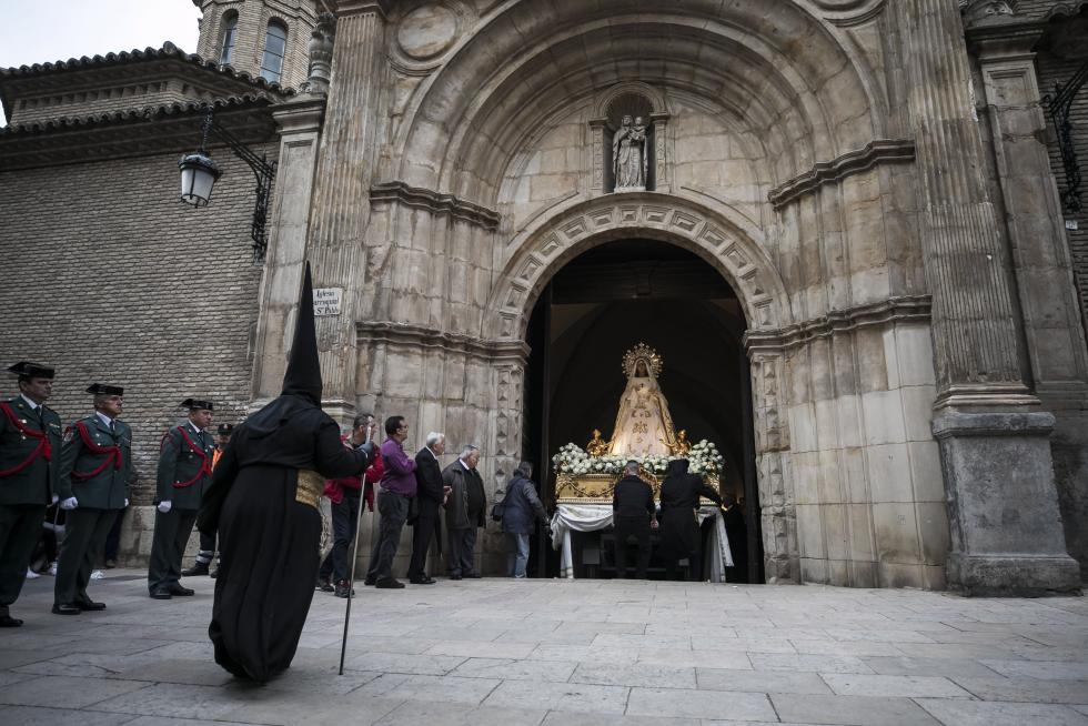 Jueves Santo 2019. Procesión del Silencio en Zaragoza.