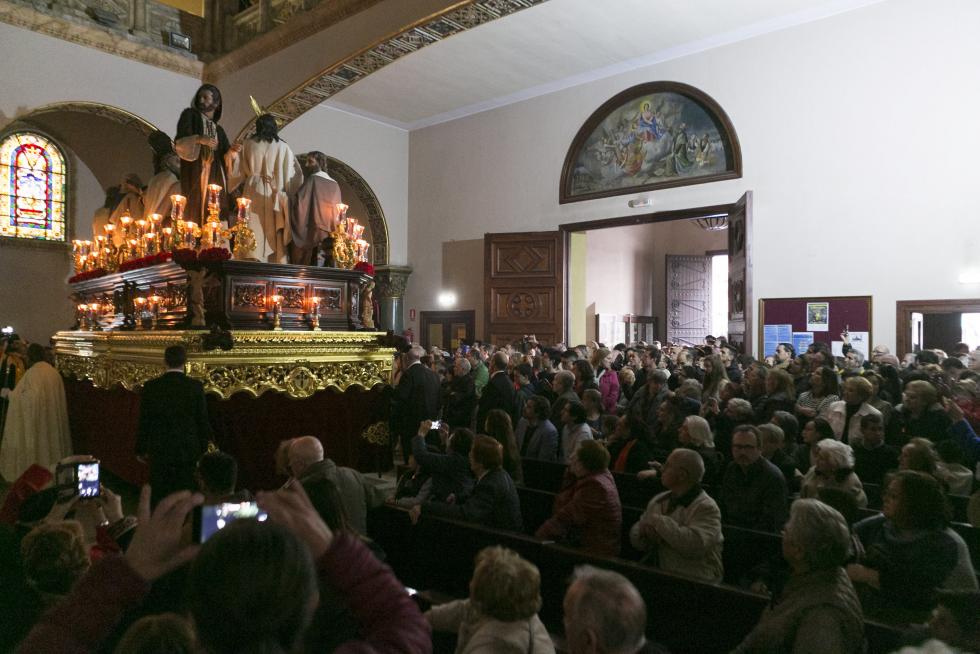 Procesión de la Eucaristía este Jueves Santo en Zaragoza.