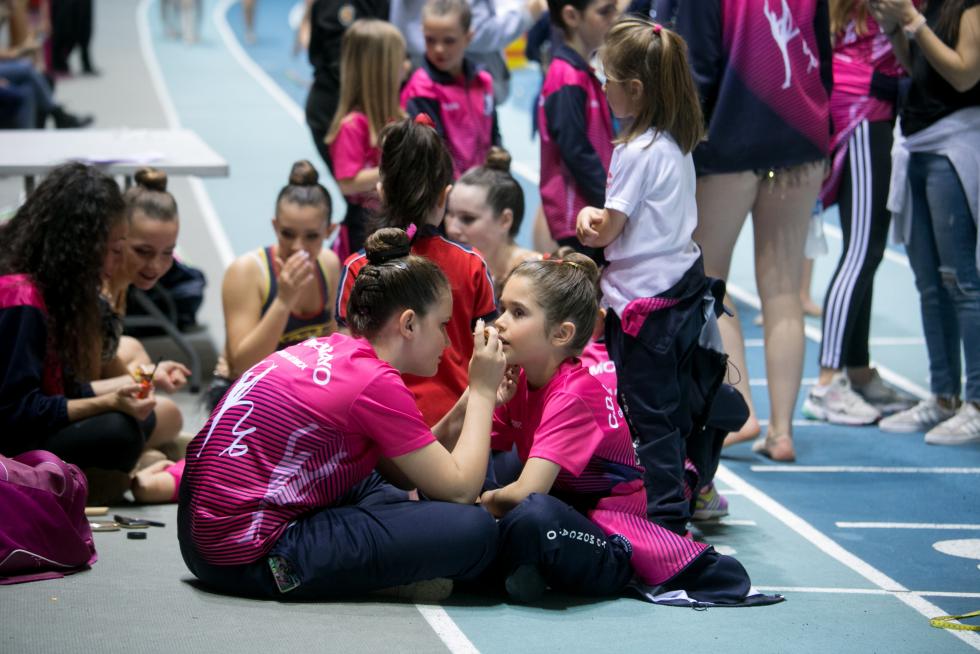 Fase Final del XXIII Campeonato de Aragón de Promoción de Gimnasia Rítmica en el Palacio de los Deportes de Zaragoza.