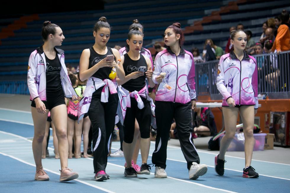 Fase Final del XXIII Campeonato de Aragón de Promoción de Gimnasia Rítmica en el Palacio de los Deportes de Zaragoza.