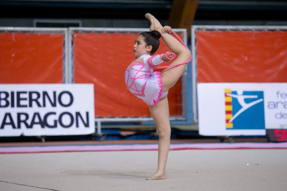 Fase Final del XXIII Campeonato de Aragón de Promoción de Gimnasia Rítmica en el Palacio de los Deportes de Zaragoza.