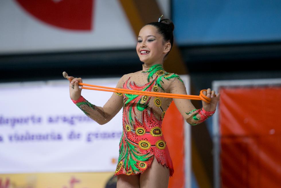 Fase Final del XXIII Campeonato de Aragón de Promoción de Gimnasia Rítmica en el Palacio de los Deportes de Zaragoza.