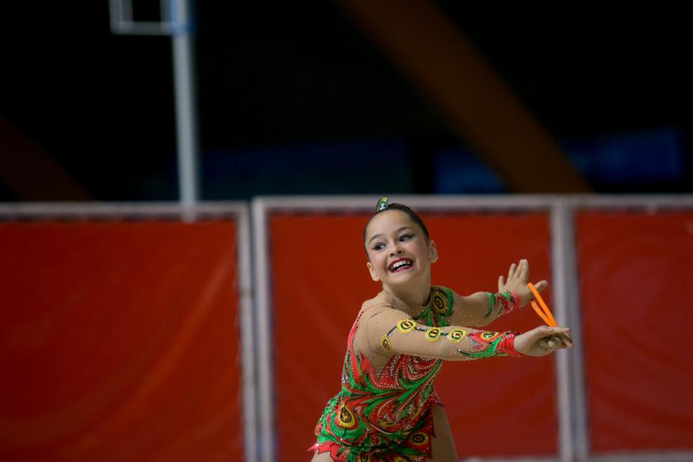 Fase Final del XXIII Campeonato de Aragón de Promoción de Gimnasia Rítmica en el Palacio de los Deportes de Zaragoza.