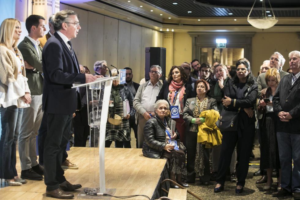 Rueda de prensa del PP aragonés en Zaragoza