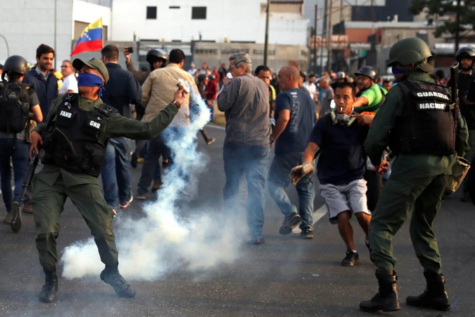 Venezuela, Leopoldo López, Juan Guaidó, militares venezolanos, base aérea La Carlota Caracas