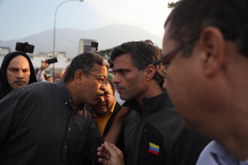 Venezuela, Leopoldo López, Juan Guaidó, militares venezolanos, base aérea La Carlota Caracas