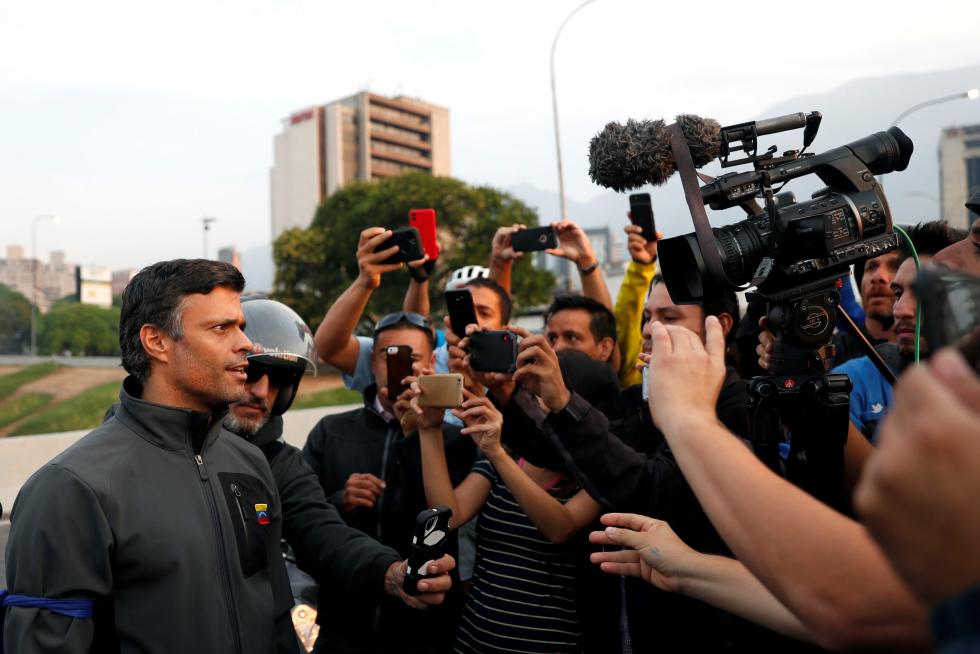 Venezuela, Leopoldo López, Juan Guaidó, militares venezolanos, base aérea La Carlota Caracas