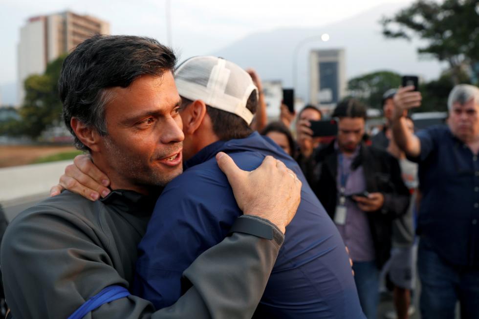 Venezuela, Leopoldo López, Juan Guaidó, militares venezolanos, base aérea La Carlota Caracas