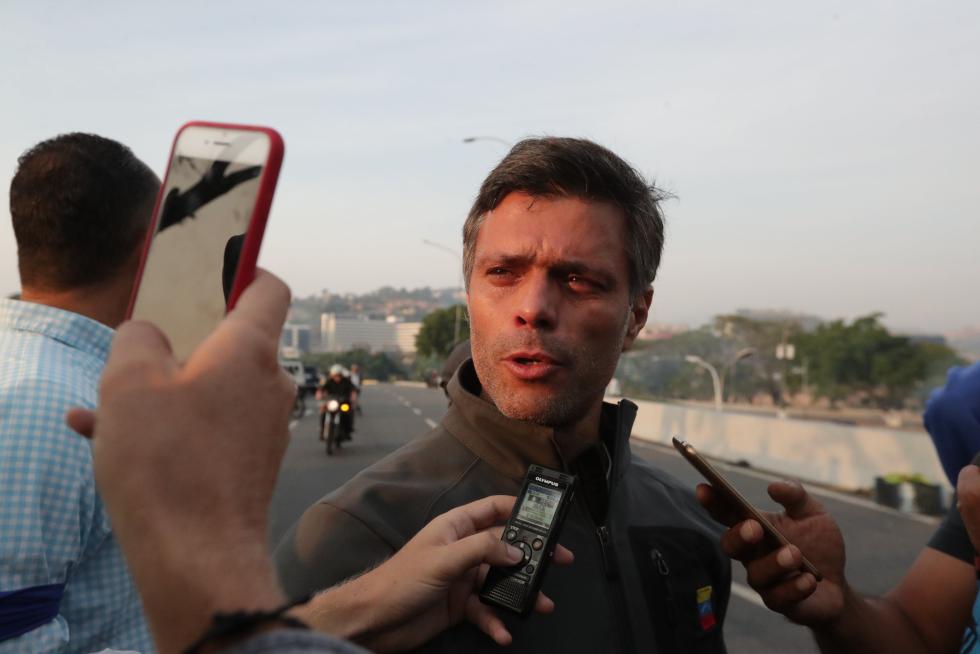 Venezuela, Leopoldo López, Juan Guaidó, militares venezolanos, base aérea La Carlota Caracas