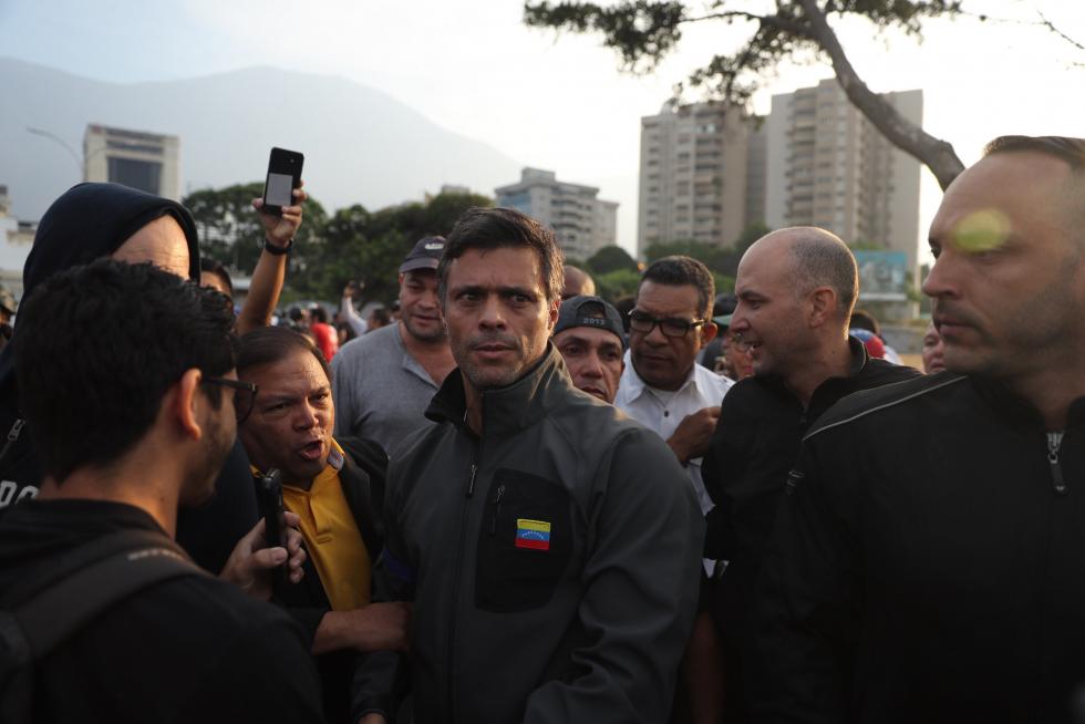 Venezuela, Leopoldo López, Juan Guaidó, militares venezolanos, base aérea La Carlota Caracas