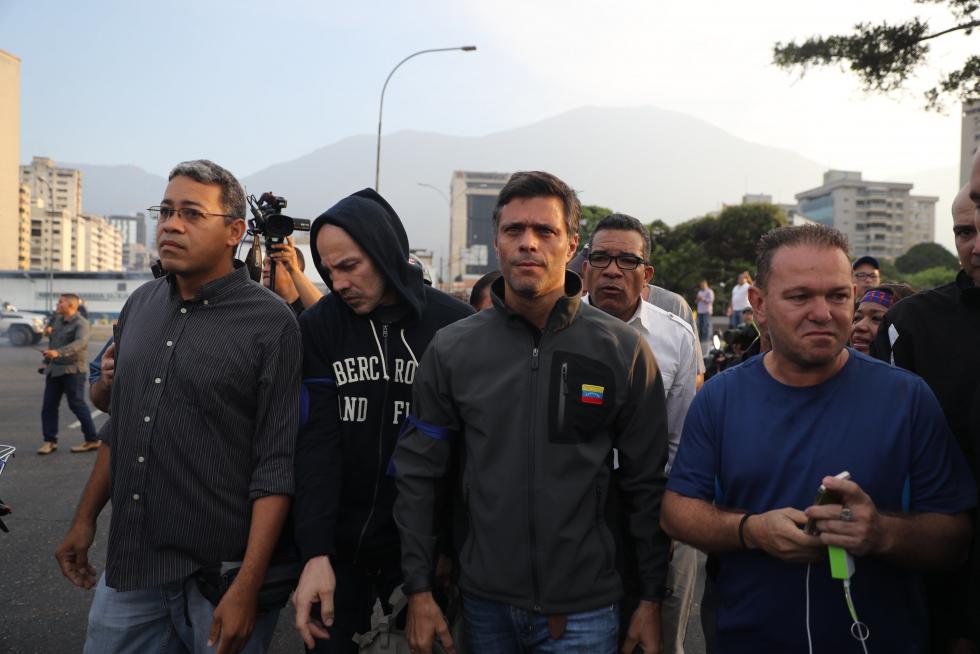 Venezuela, Leopoldo López, Juan Guaidó, militares venezolanos, base aérea La Carlota Caracas