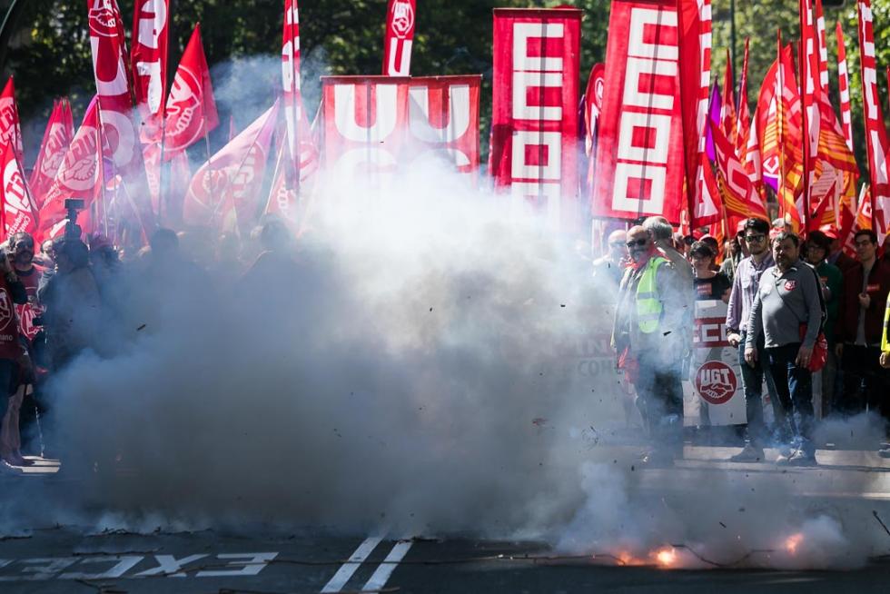 Manifestación en Zaragoza por el Día del Trabajador