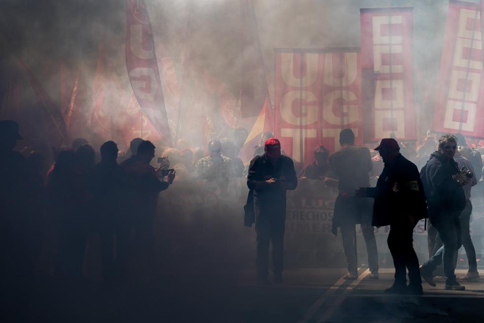 Manifestación en Zaragoza por el Día del Trabajador