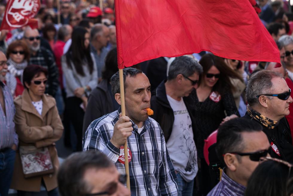 Manifestación en Zaragoza por el Día del Trabajador