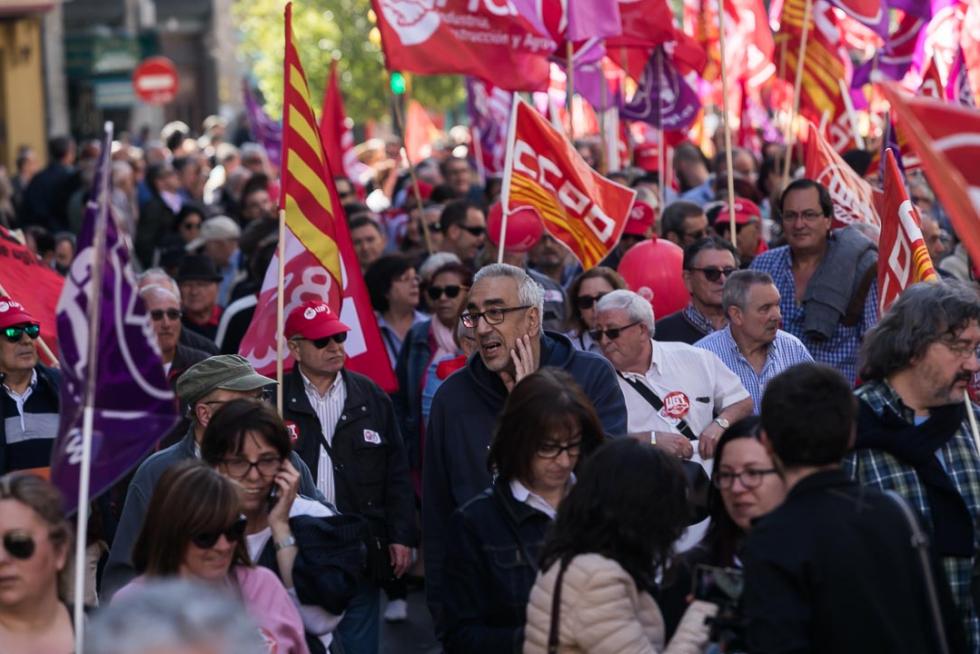 Manifestación en Zaragoza por el Día del Trabajador