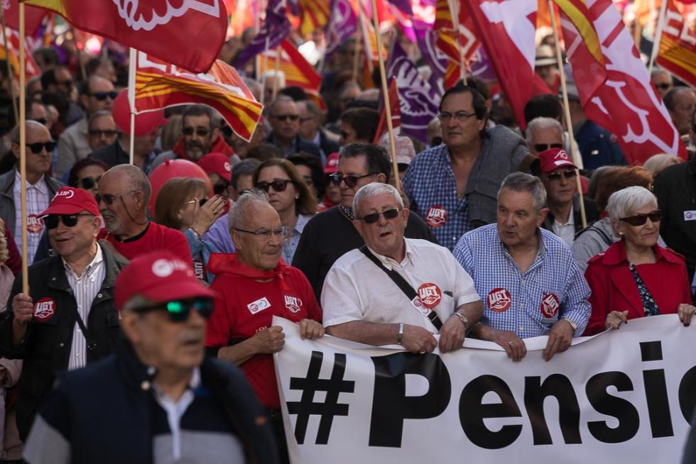 Manifestación en Zaragoza por el Día del Trabajador