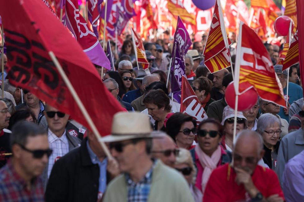 Manifestación en Zaragoza por el Día del Trabajador