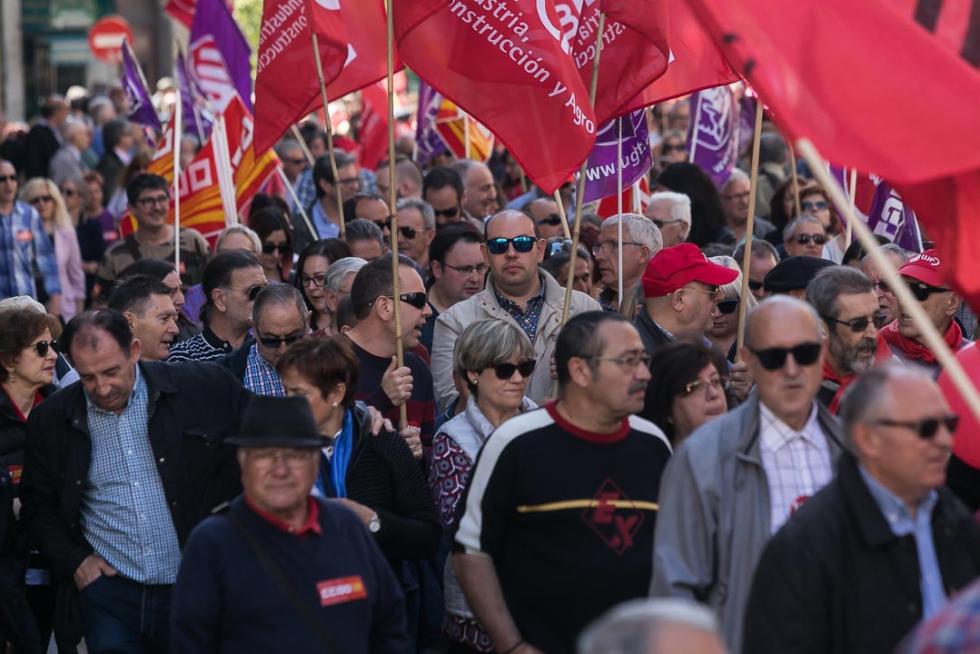 Manifestación en Zaragoza por el Día del Trabajador