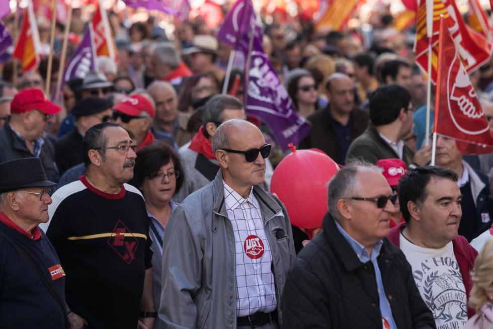 Manifestación en Zaragoza por el Día del Trabajador