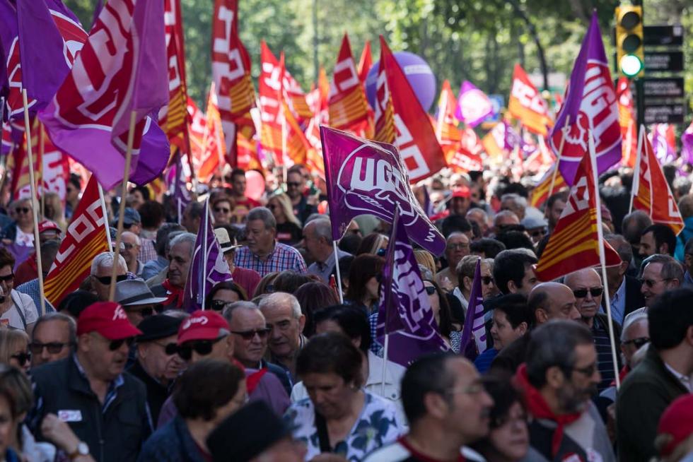 Manifestación en Zaragoza por el Día del Trabajador