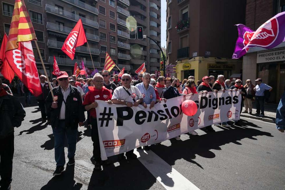 Manifestación en Zaragoza por el Día del Trabajador