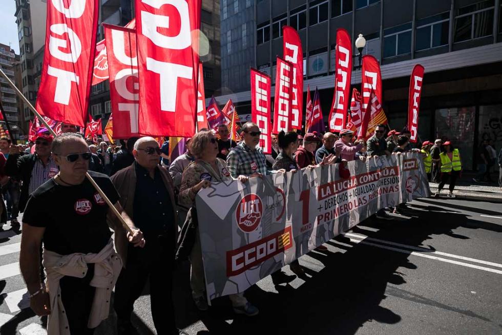 Manifestación en Zaragoza por el Día del Trabajador
