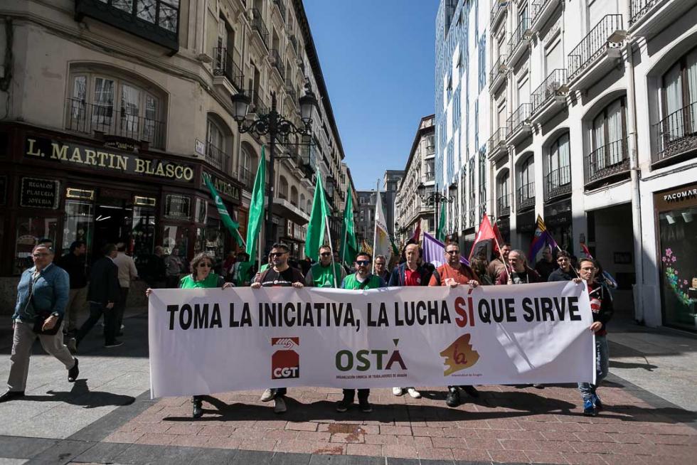 Manifestación en Zaragoza por el Día del Trabajador
