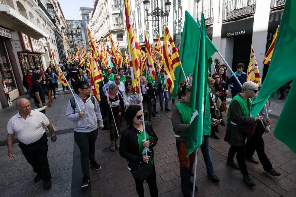 Manifestación en Zaragoza por el Día del Trabajador