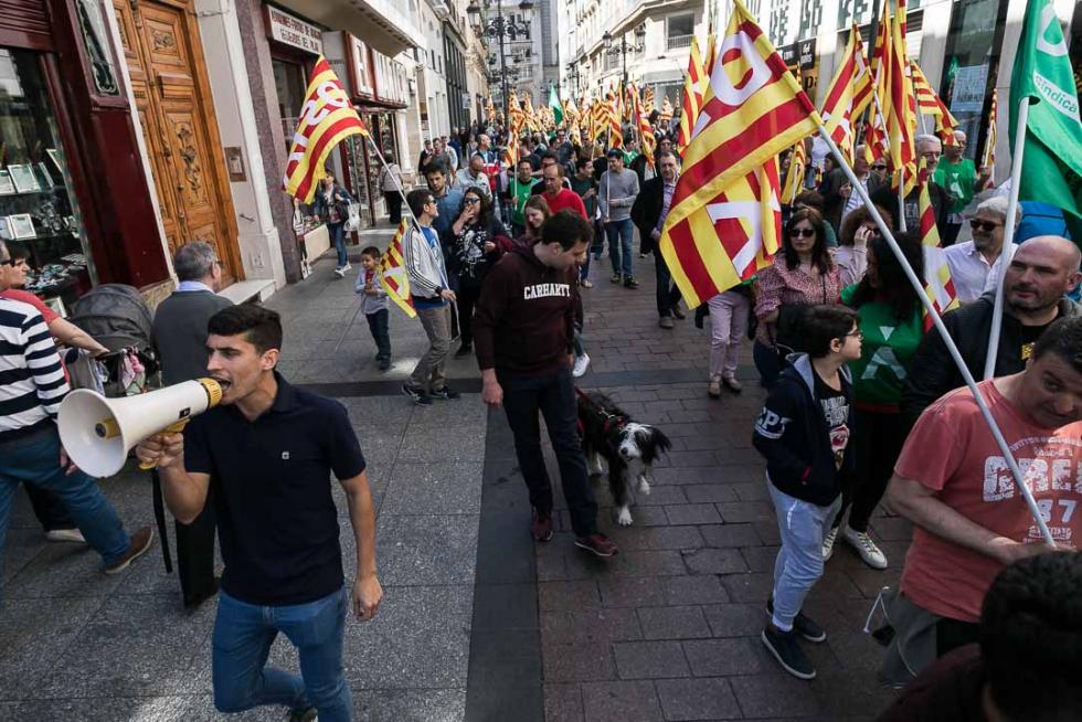 Manifestación en Zaragoza por el Día del Trabajador
