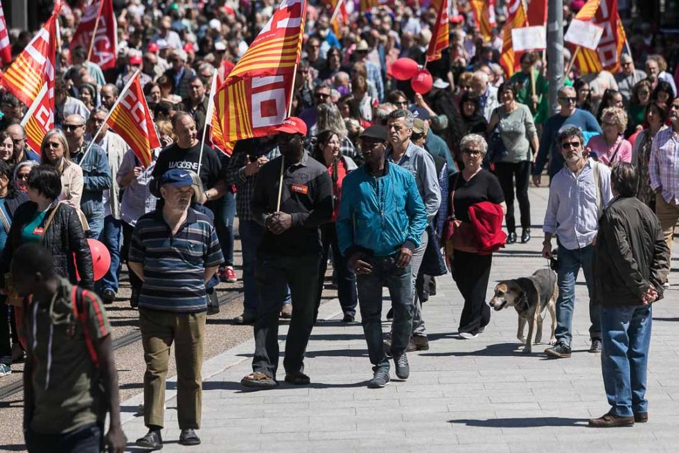 Manifestación en Zaragoza por el Día del Trabajador