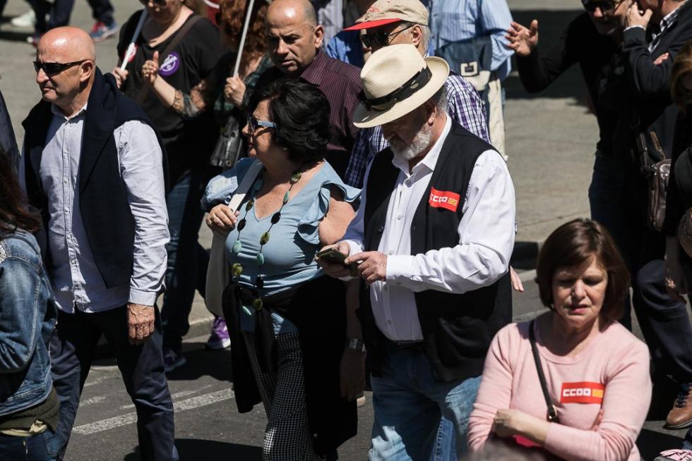 Manifestación en Zaragoza por el Día del Trabajador
