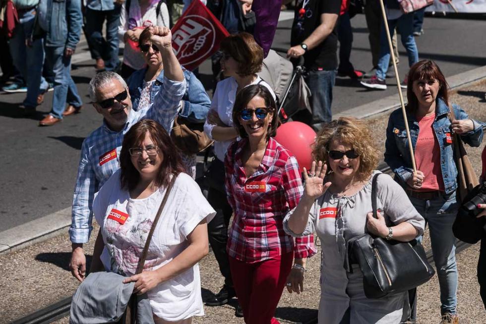 Manifestación en Zaragoza por el Día del Trabajador