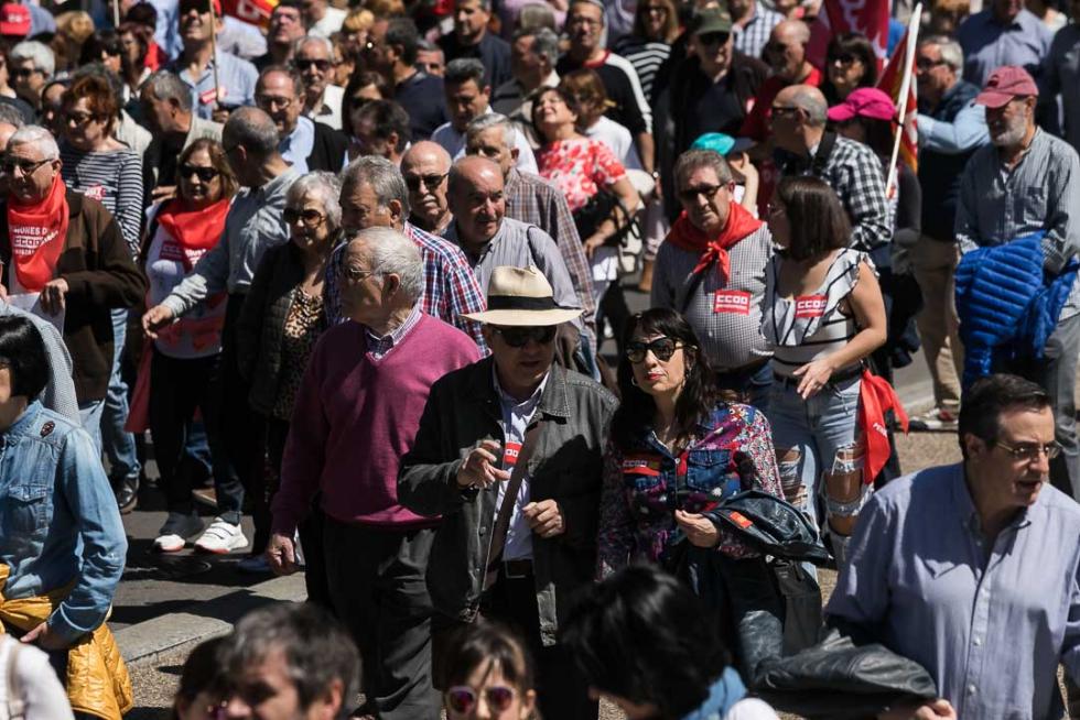 Manifestación en Zaragoza por el Día del Trabajador
