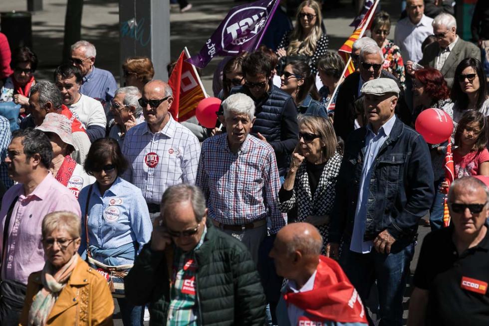 Manifestación en Zaragoza por el Día del Trabajador