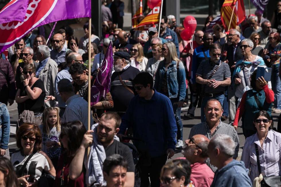 Manifestación en Zaragoza por el Día del Trabajador