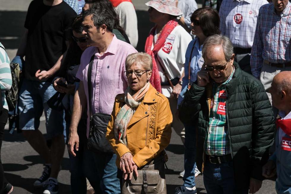 Manifestación en Zaragoza por el Día del Trabajador
