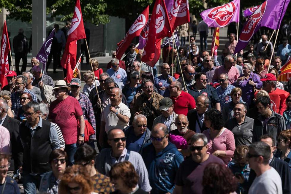Manifestación en Zaragoza por el Día del Trabajador