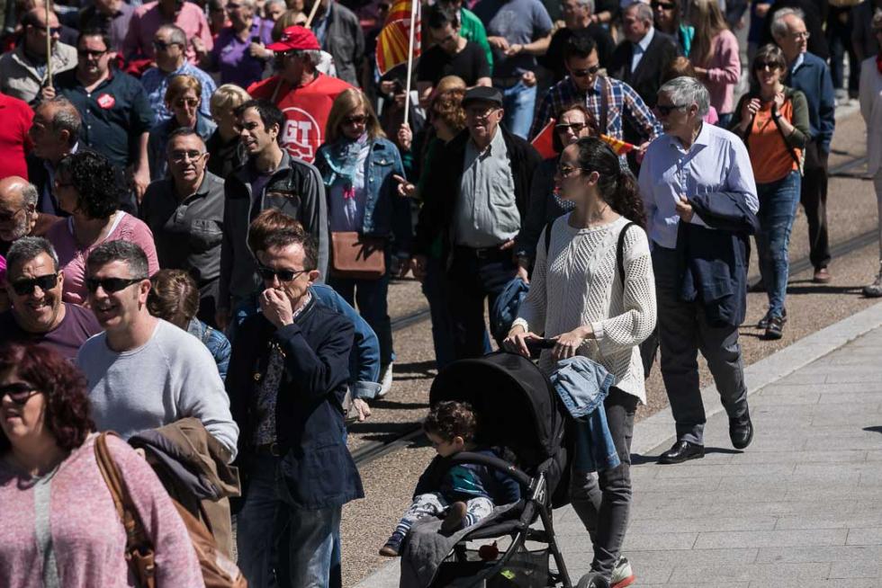 Manifestación en Zaragoza por el Día del Trabajador